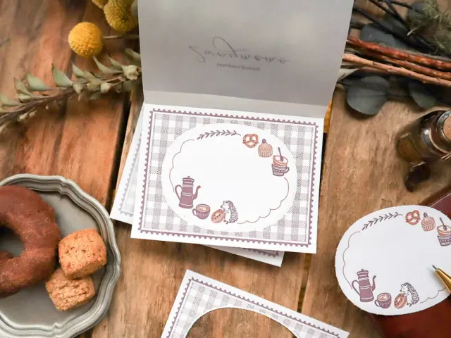 Keibunsha Two-Way Letterpress Memo Pad - Coffee