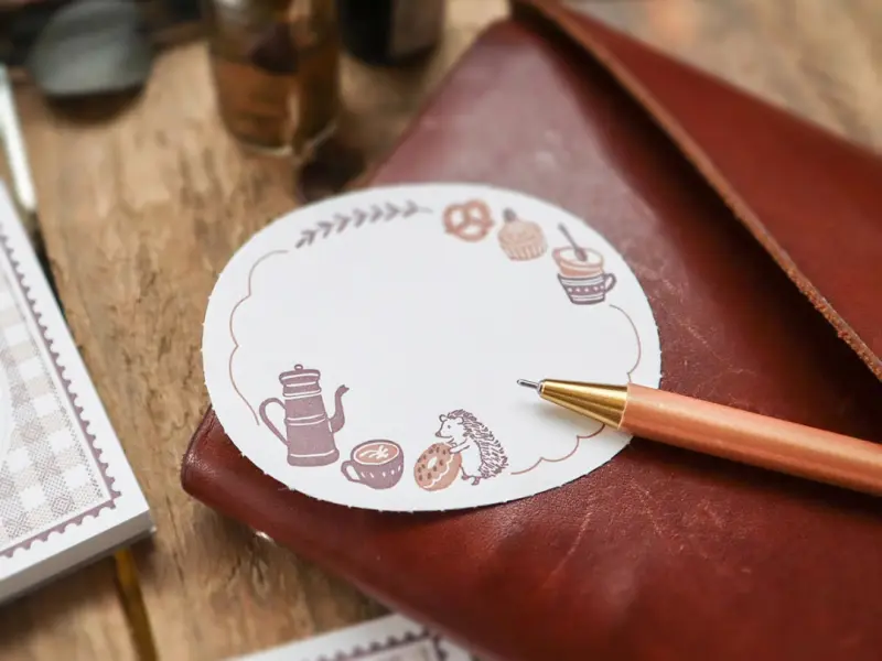 Keibunsha Two-Way Letterpress Memo Pad - Coffee