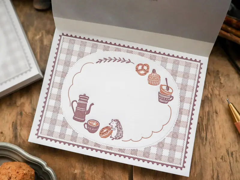 Keibunsha Two-Way Letterpress Memo Pad - Coffee