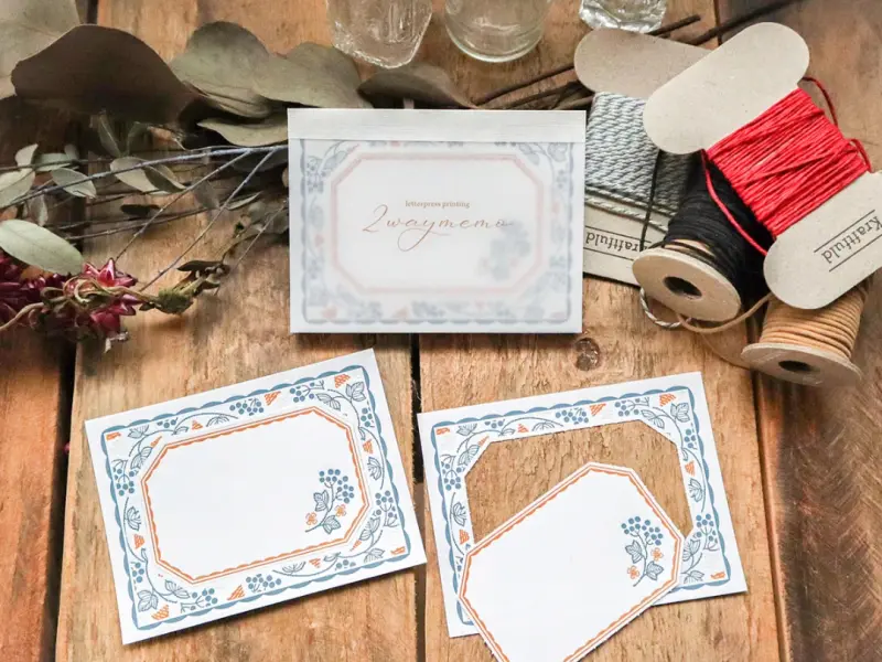 Keibunsha Two-Way Letterpress Memo Pad - Blackcurrant