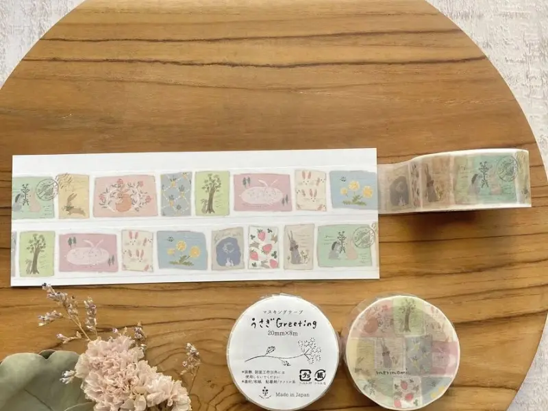 Merinomi Washi Tape - Rabbit Greeting