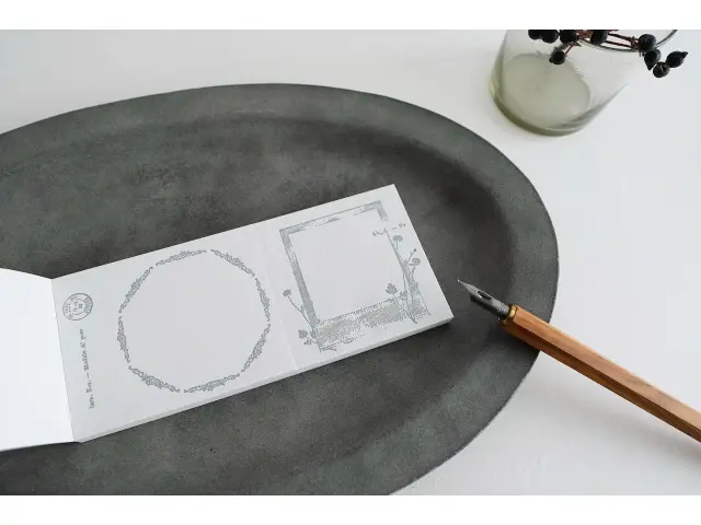 Yohaku Letterpress Memo Pad - Collection Grey