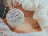 Meow Illustration Washi Tape A Year Of Blossom - Winter