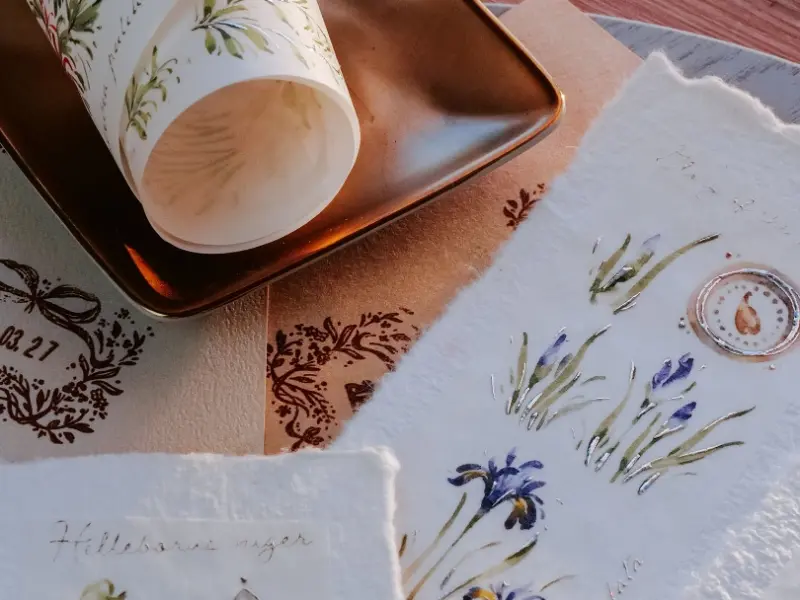 Meow Illustration Washi Tape A Year Of Blossom - Winter