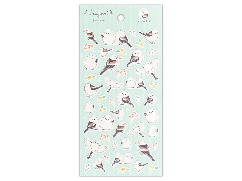 NB Co. Saezuri Paper Stickers - Long-Tailed Tit