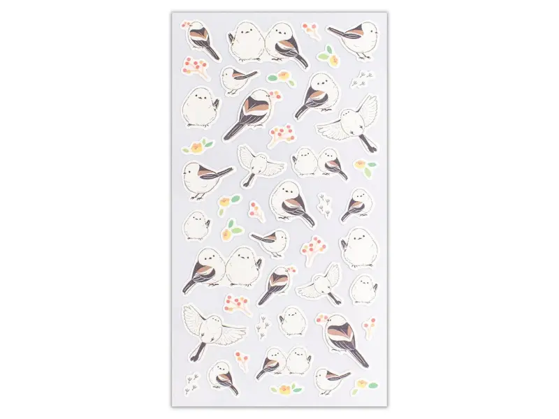 NB Co. Saezuri Paper Stickers - Long-Tailed Tit