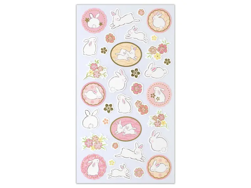 NB Co. Japanese Paper Stickers - Yufumi Rabbit