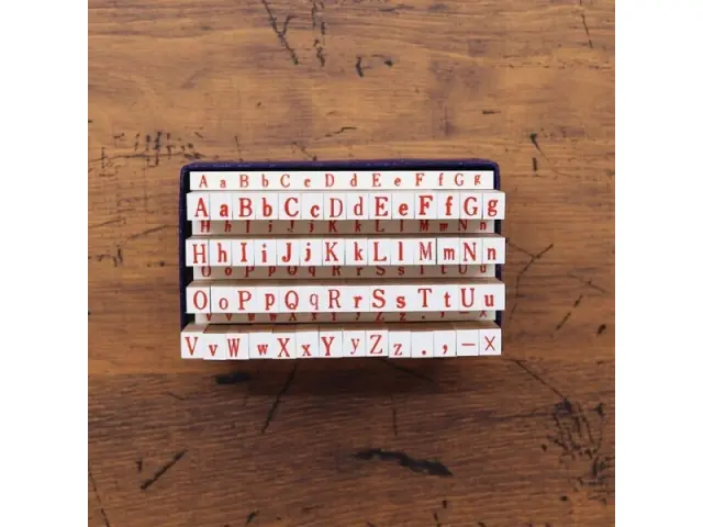 Pre-Order 36 SUBLO Stamp Set Alphabet No.3 (7 x 6 mm)