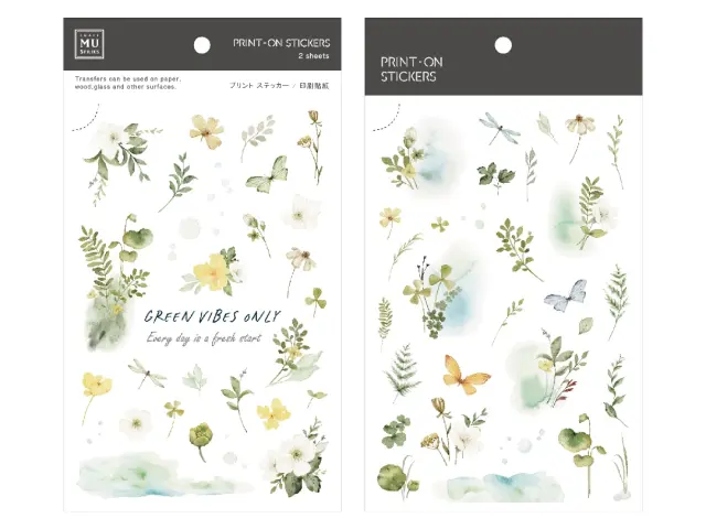 MU Print-On Transfer Stickers 248 - Green Vibes Only
