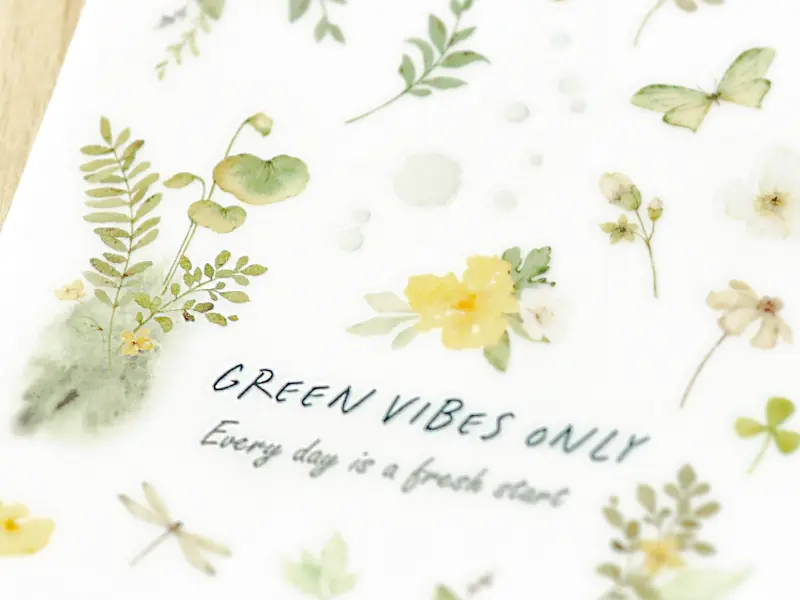 MU Print-On Transfer Stickers 248 - Green Vibes Only