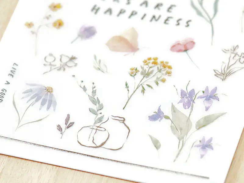 MU Print-On Transfer Stickers 250 - Flower Happiness