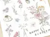 MU Print-On Transfer Stickers 250 - Flower Happiness