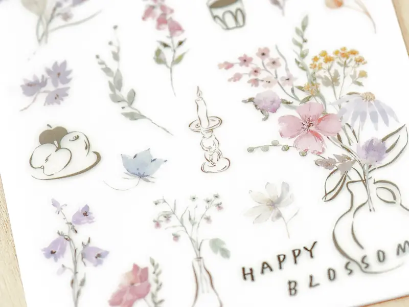 MU Print-On Transfer Stickers 250 - Flower Happiness