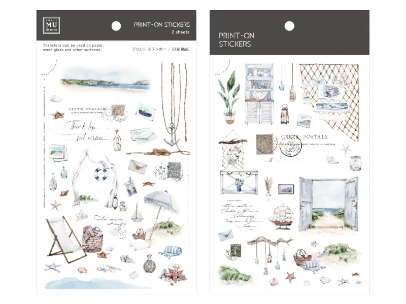 MU Print-On Transfer Stickers 252 - Beach Life