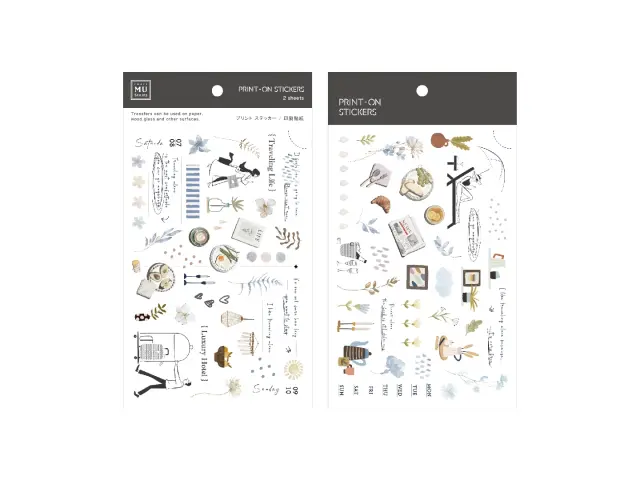 MU Print-On Transfer Stickers 256 - Traveling Life