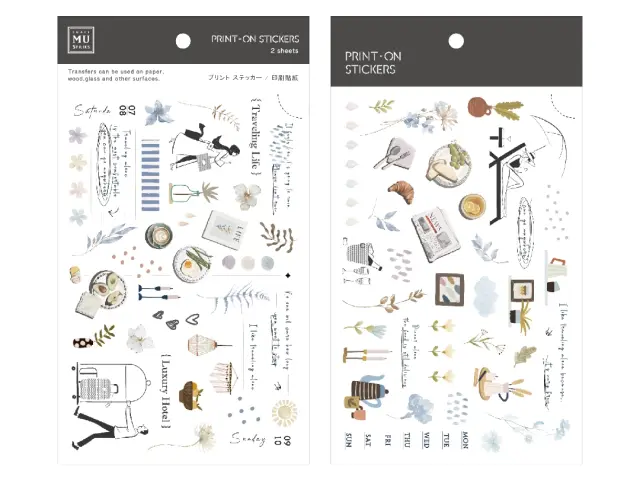 MU Print-On Transfer Stickers 256 - Traveling Life