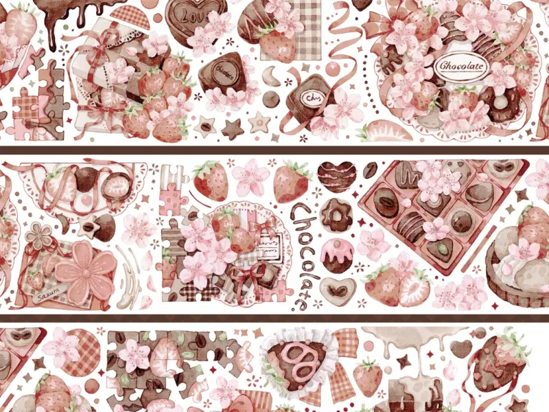Charlie PET Tape Sample - Chocolate