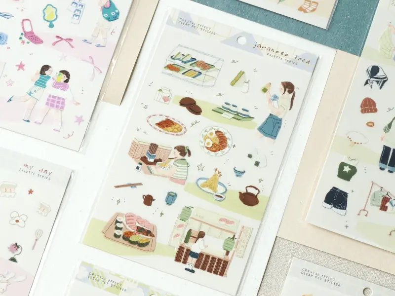 Teayou Palette Series Crystal Stickers - Japanese Food