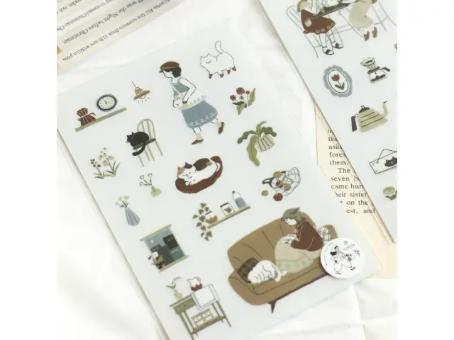 Teayou Print-On Stickers - Neko Cafe