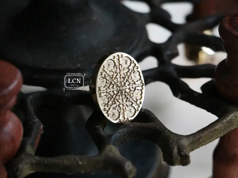 LCN Wax Seal Stamp Embroidery Pattern - Oval