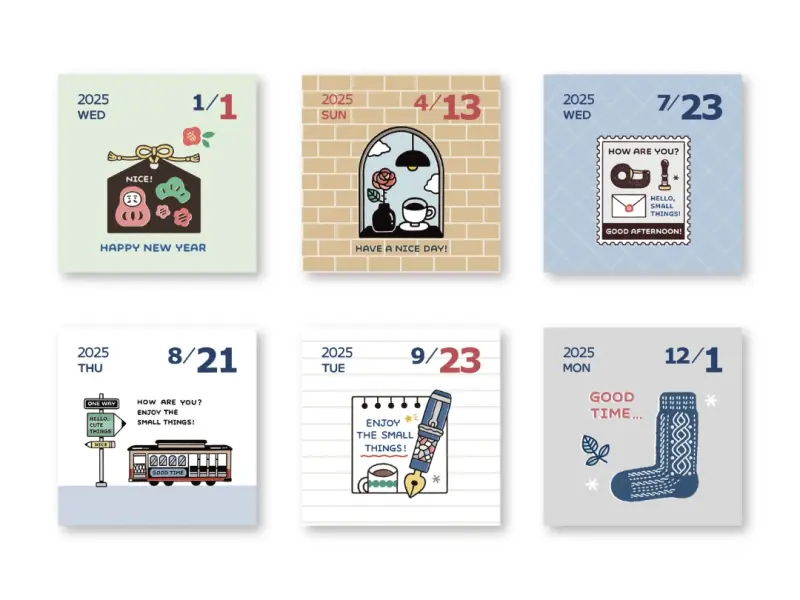 Eric Päivästä-Päivään 2026 Kalenteri - Värit