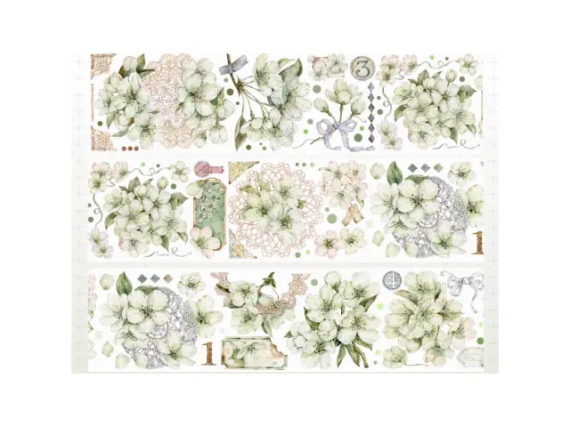 Star Mist Washi Tape Sample - Pear Color