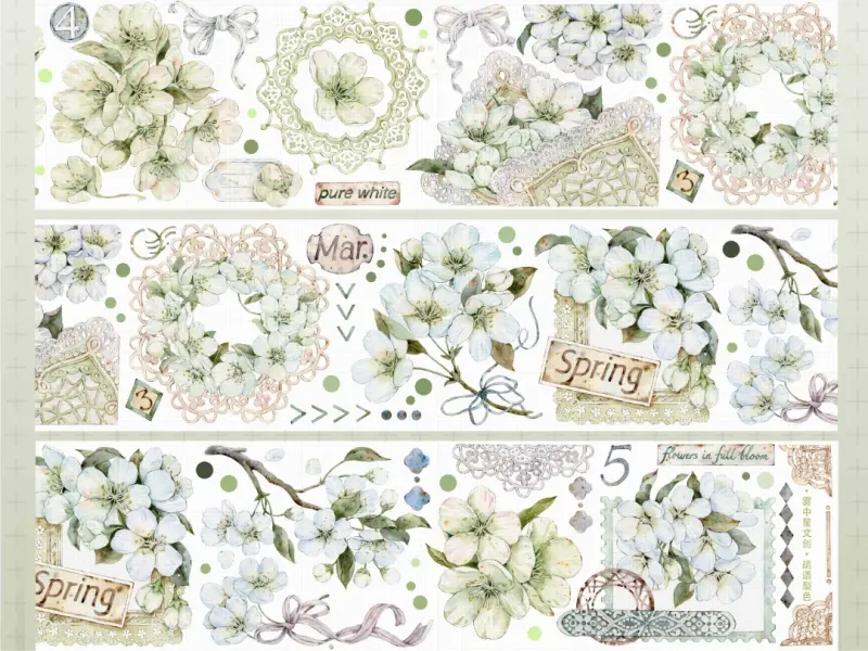 Star Mist Washi Tape Sample - Pear Color