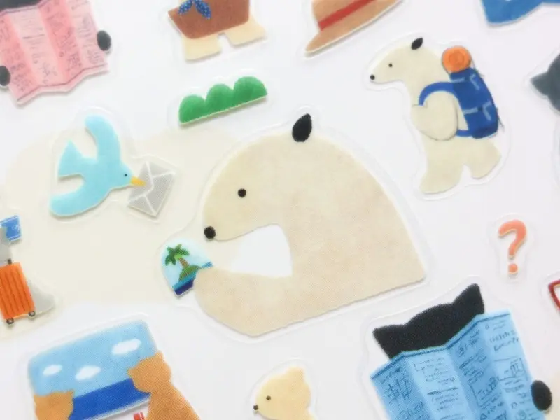 Cozyca x Mariko Fukuoka Clear Stickers - Lets Go On a Trip