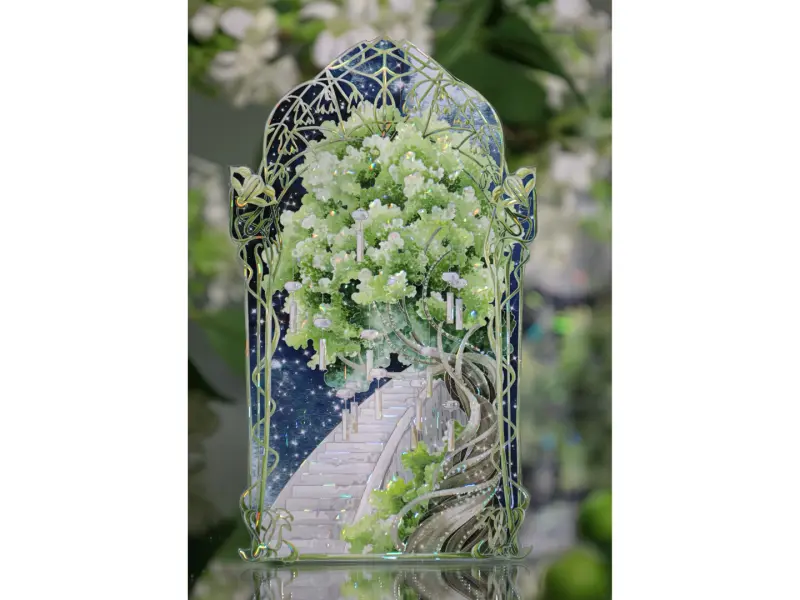 Shine Washi Tape Sample - World Tree Green