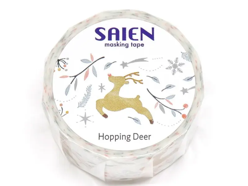 Saien Christmas Washi Tape - Hopping Deer