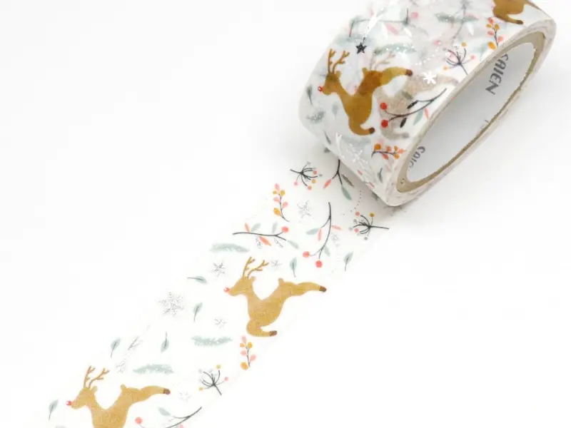 Saien Christmas Washi Tape - Hopping Deer