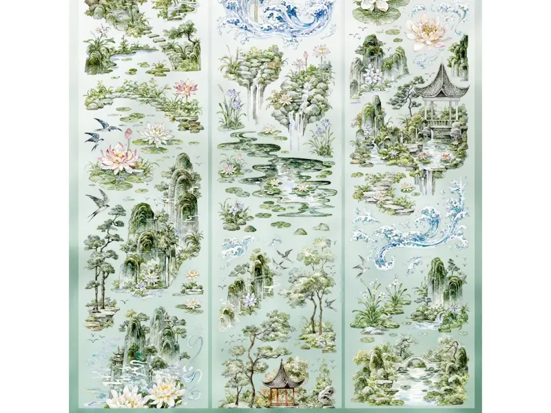 Glacier Museum Washi Tape Sample - Streams and Mountains