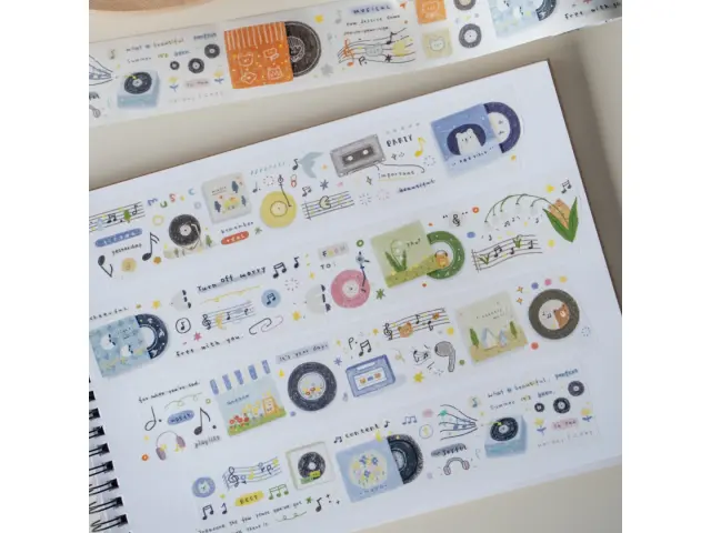 Orange Studio Washi Tape - Music Notes