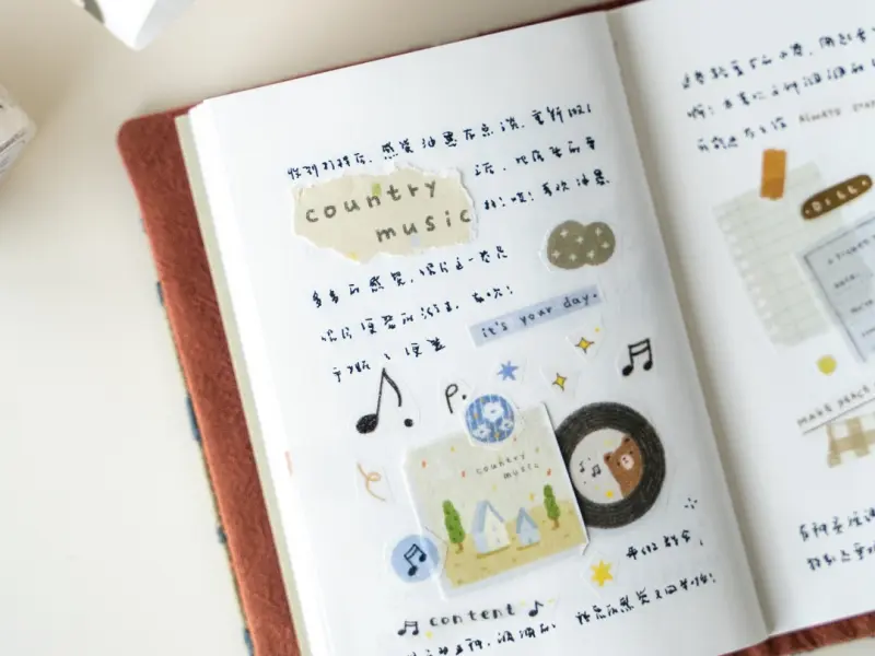 Orange Studio Washi Tape - Music Notes