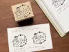 Stamp Marche Girl Rubber Stamp - Weather Flower Frame