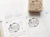 Stamp Marche Girl Rubber Stamp - Weather Flower Frame