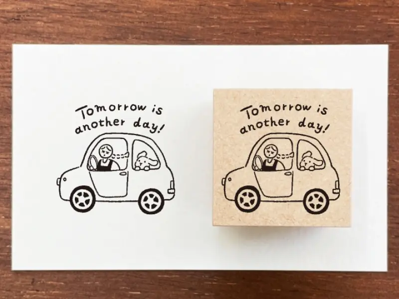 Stamp Marche Girl Rubber Stamp - Tomorrow