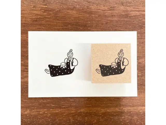 Stamp Marche Girl Rubber Stamp - Ice Cream