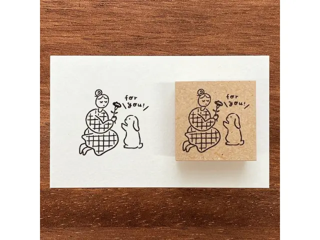 Stamp Marche Girl Rubber Stamp - For You