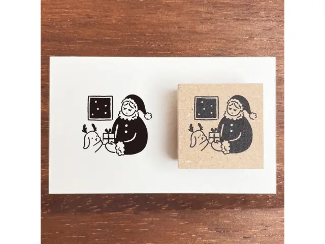 Stamp Marche Girl Rubber Stamp - Santa