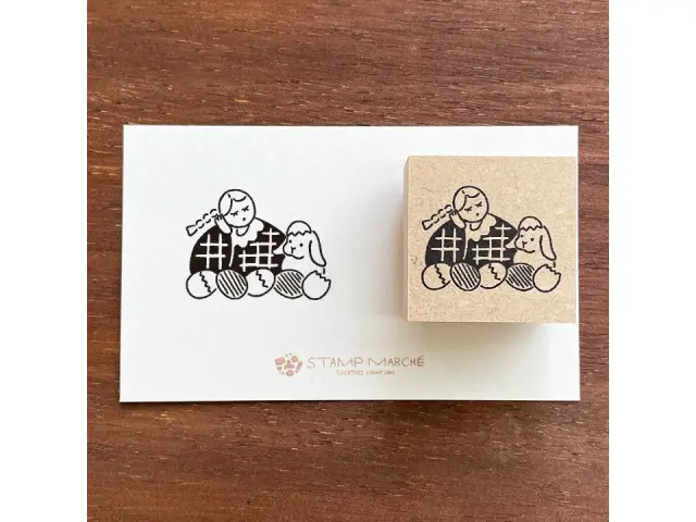 Stamp Marche Girl Rubber Stamp - Easter