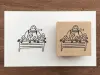 Stamp Marche Girl Rubber Stamp - Flower