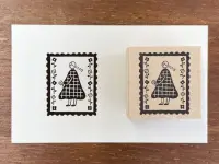Stamp Marche Girl Rubber Stamp - Square Frame