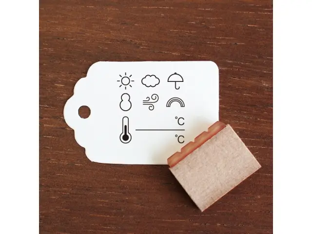Stamp Marche Rubber Stamp - Weather Record