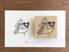 Stamp Marche Girl Rubber Stamp - Chocolate