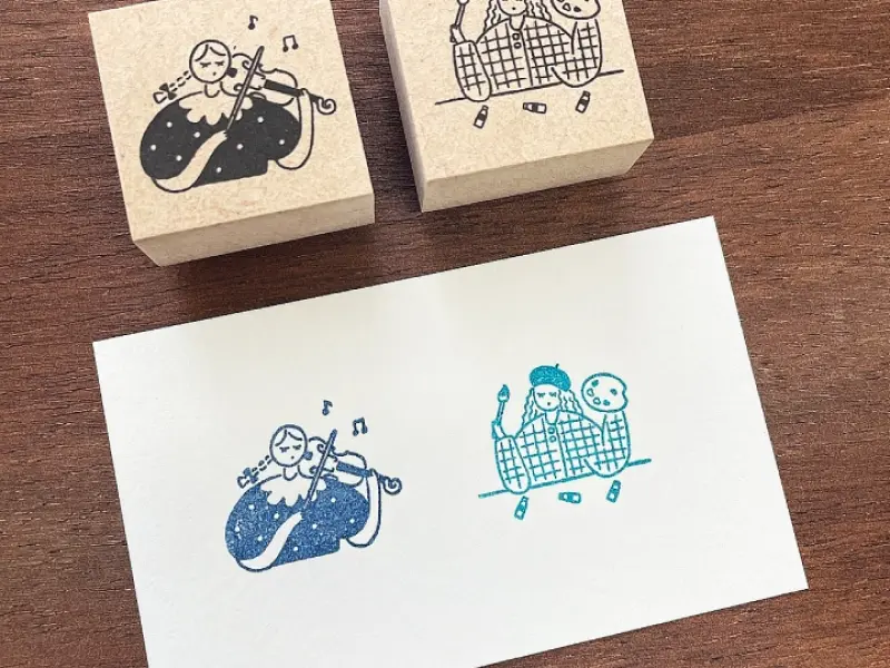 Stamp Marche Girl Rubber Stamp - Art