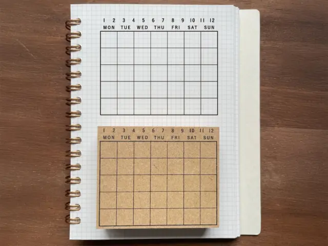 Stamp Marche Rubber Stamp - Monthly Calendar