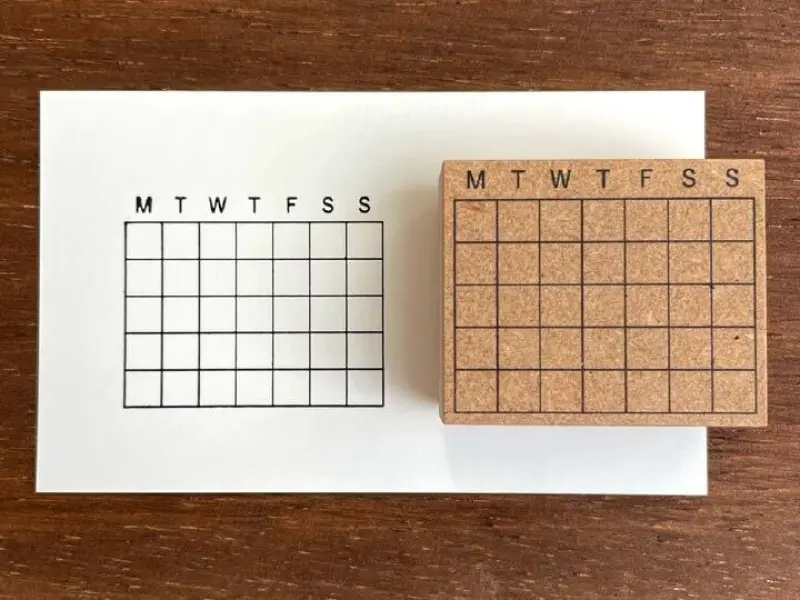 Stamp Marche Rubber Stamp - Calendar Medium