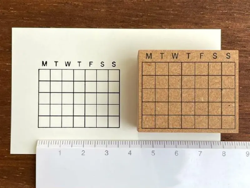 Stamp Marche Rubber Stamp - Calendar Medium