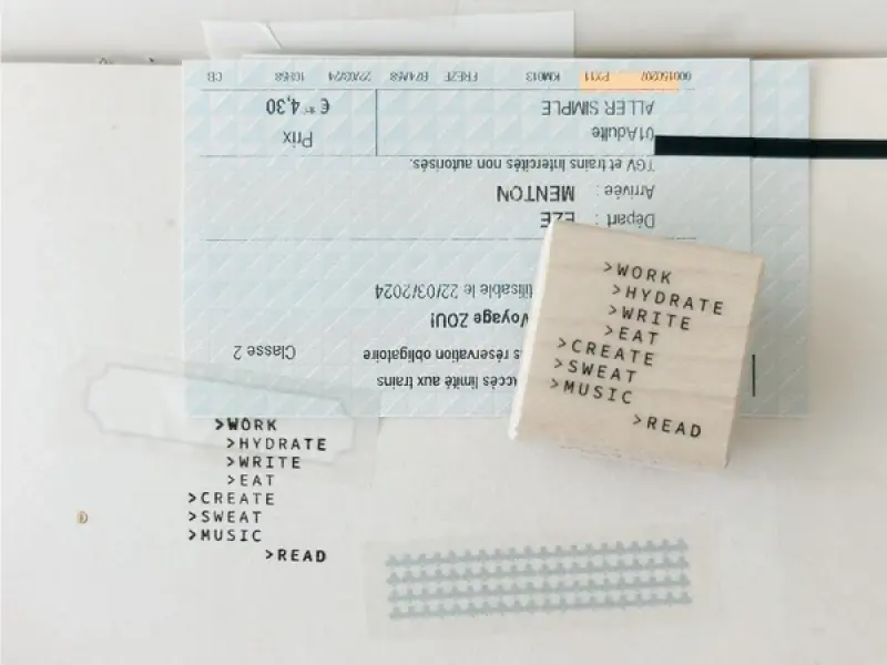 Nyret Rubber Stamp Vol.10 Daily Aesthetic No.53 - Reminder